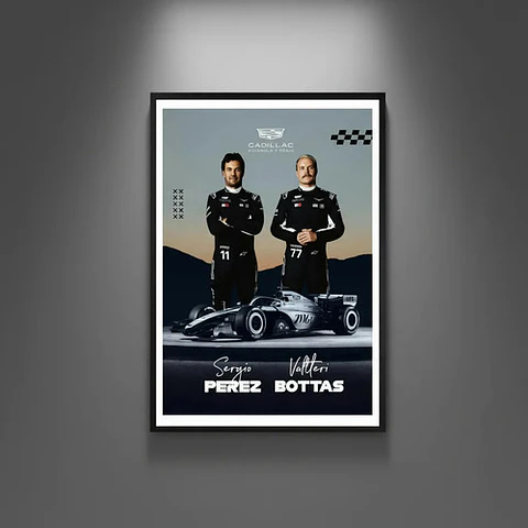 Cuadro Cadillac F1 Sergio Pérez & Valtteri Bottas Velocidad