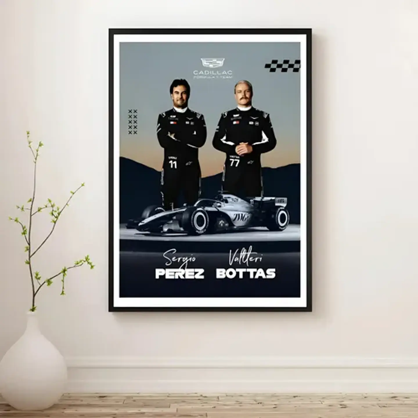 Cuadro Cadillac F1 Sergio Pérez & Valtteri Bottas Velocidad 2
