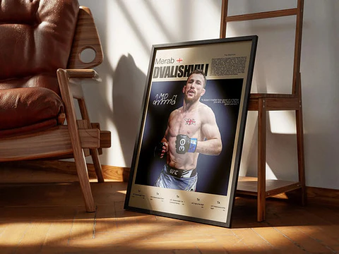 Cuadro Merab The Machine Dvalishvili Ufc + Marco