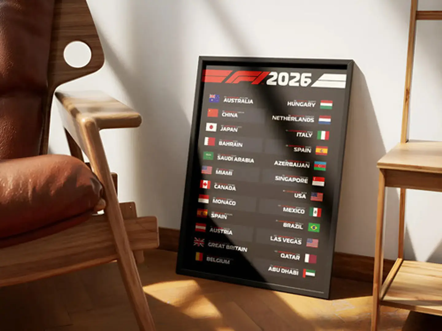 Cuadro Calendario De Fórmula 1 2026  Colección Especial 2