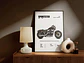 Cuadro Moto Harley Davidson Sportster + Marco - Miniatura 3