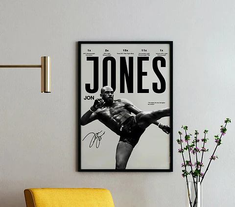 Cuadro Jon Jones Bones Xv Ufc + Marco