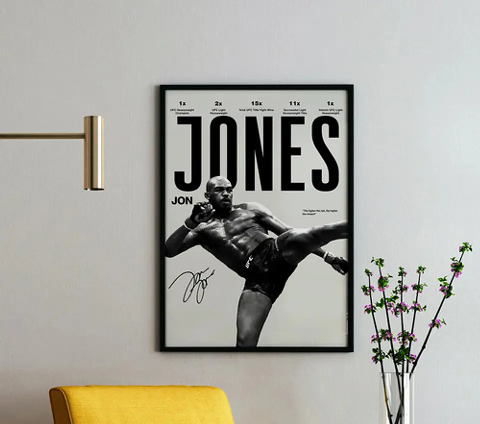 Cuadro Jon Jones Bones Xv Ufc + Marco 1