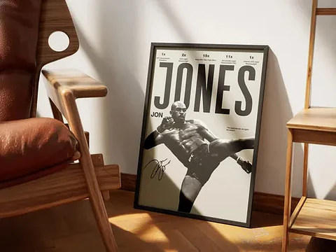 Cuadro Jon Jones Bones Xv Ufc + Marco