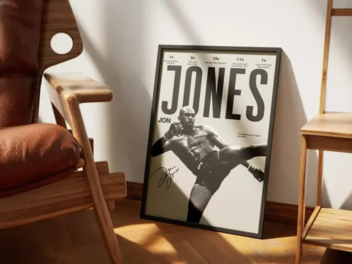 Cuadro Jon Jones Bones Xv Ufc + Marco 2