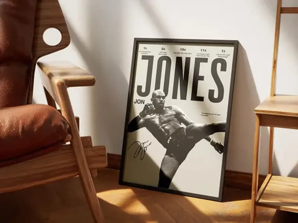 Cuadro Jon Jones Bones Xv Ufc + Marco 2
