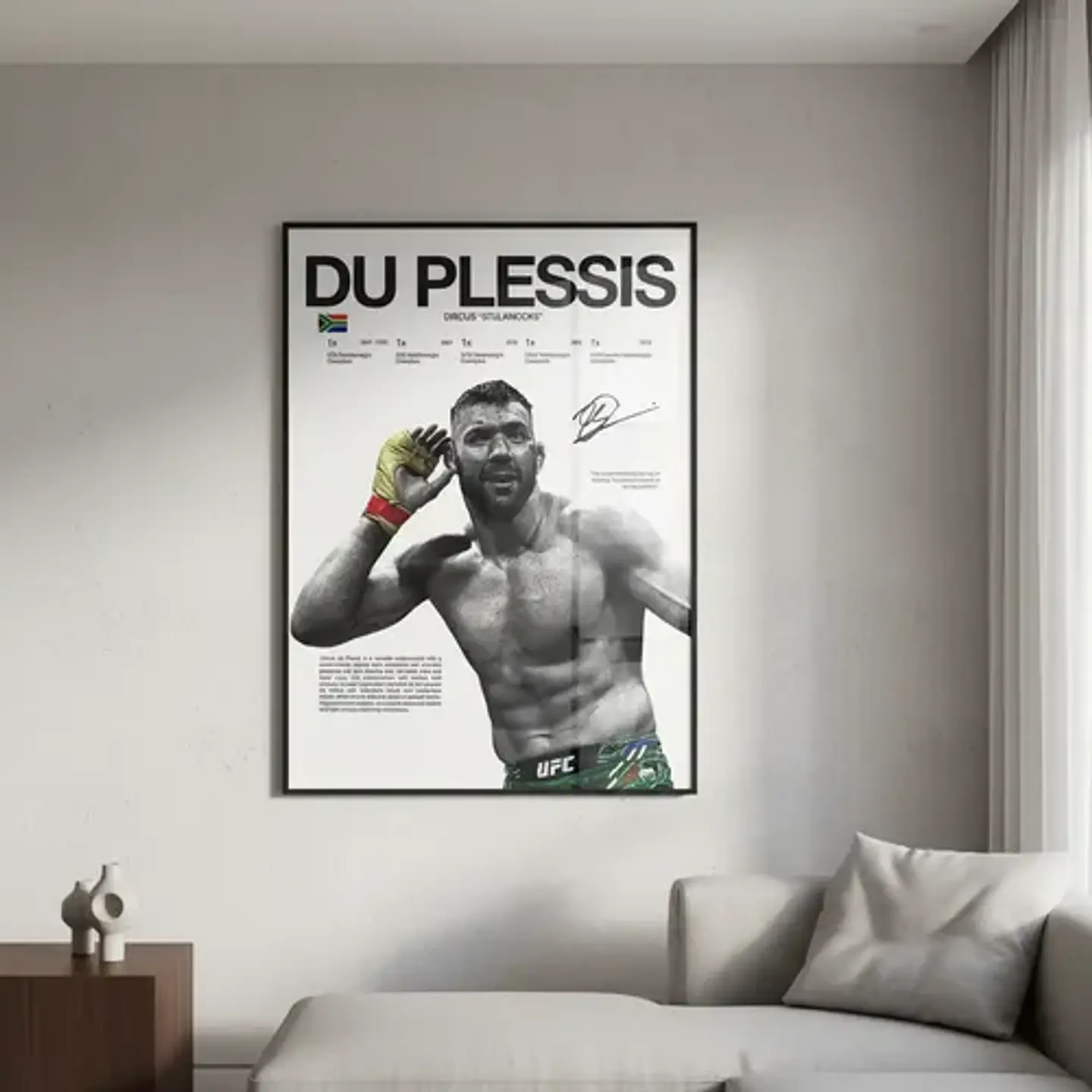 Cuadro Campeón Ufc Dricus Du Plessis Stillknocks + Marco 2