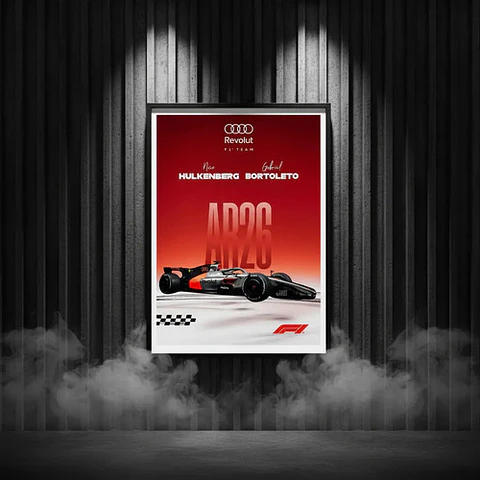Cuadro Coche De Fórmula 1 Audi Ar26 Pilotos