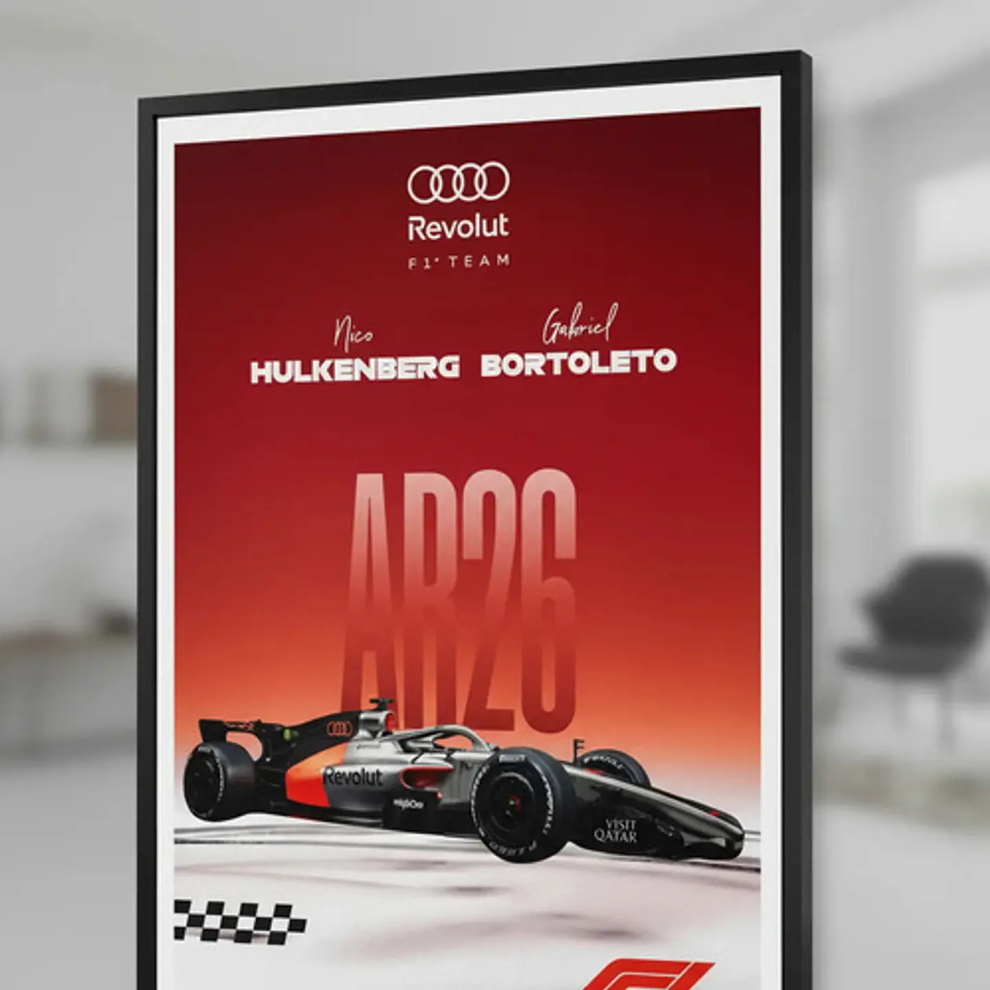 Cuadro Coche De Fórmula 1 Audi Ar26 Pilotos 2