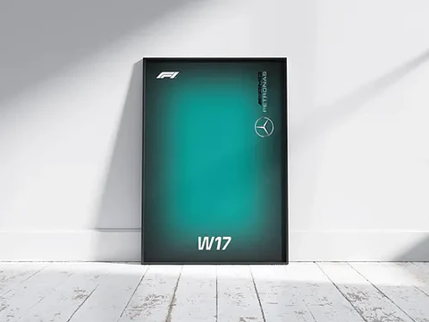 Cuadro Mercedes F1 W17 De Fórmula 1 + Marco