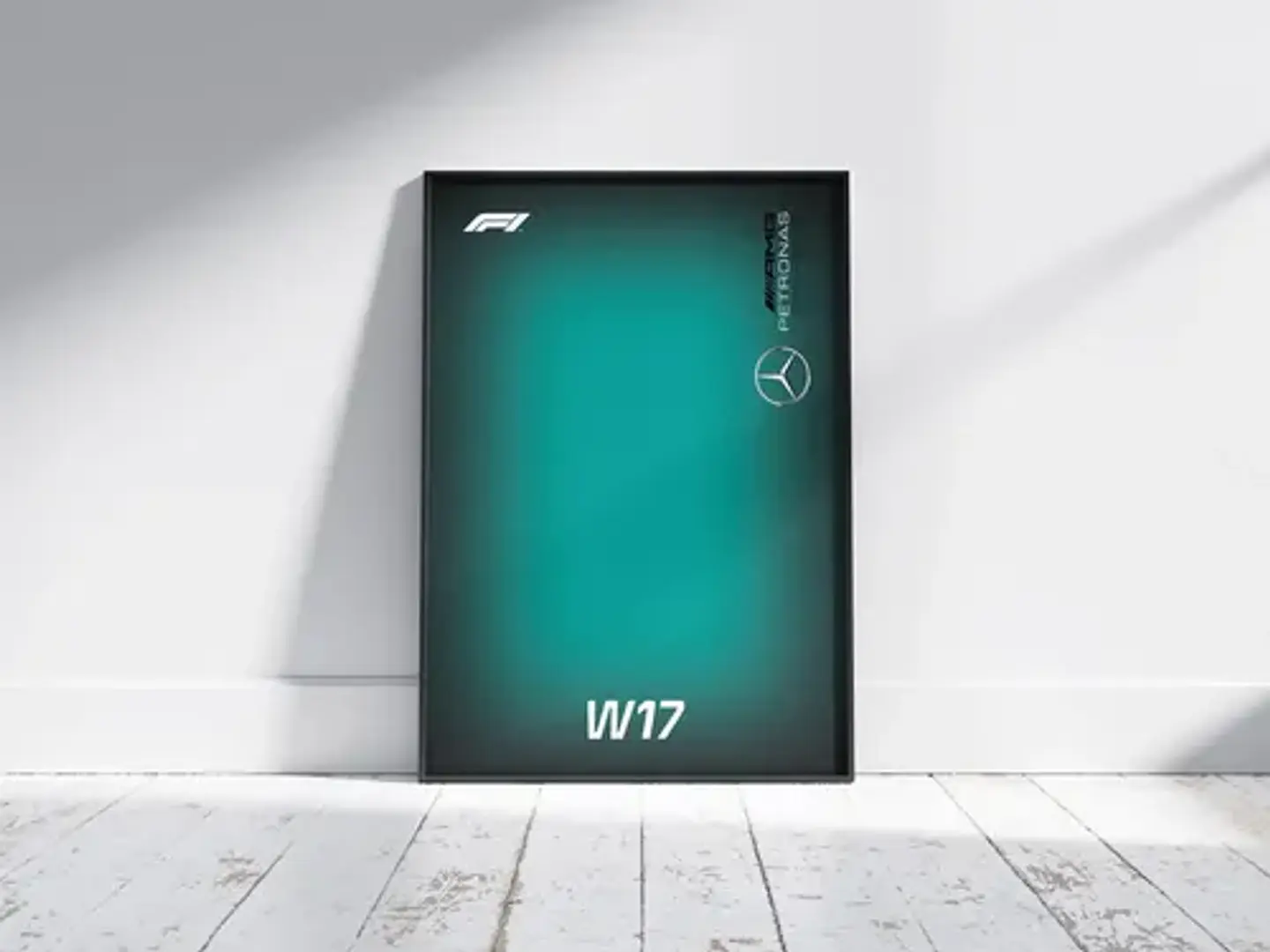 Cuadro Mercedes F1 W17 De Fórmula 1 + Marco 1