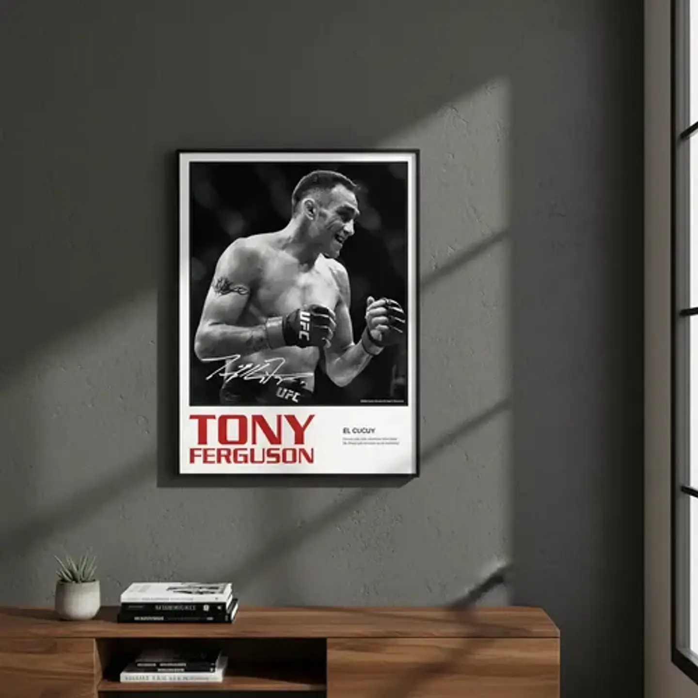 Cuadro Tony Ferguson El Cucuy Peso Ligero Ufc + Marco 1