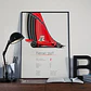 Cuadro Auto Ferrari 312t Clásico Fórmula 1 + Marco Negro - Miniatura 2