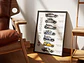 Cuadro Leyendas Del Rally Grupo B + Marco Negro - Miniatura 1
