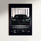 Cuadro Auto Bugatti Chiron Negro + Marco - Miniatura 1