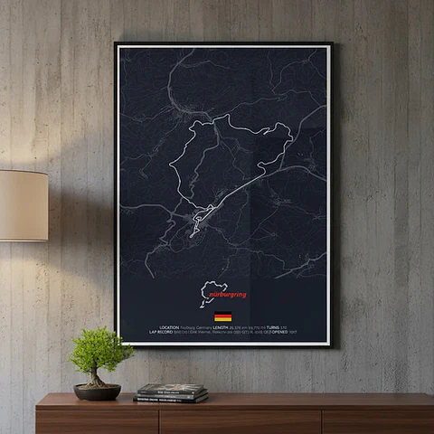 Cuadro Circuito Nürburgring Nordschleife Alemania