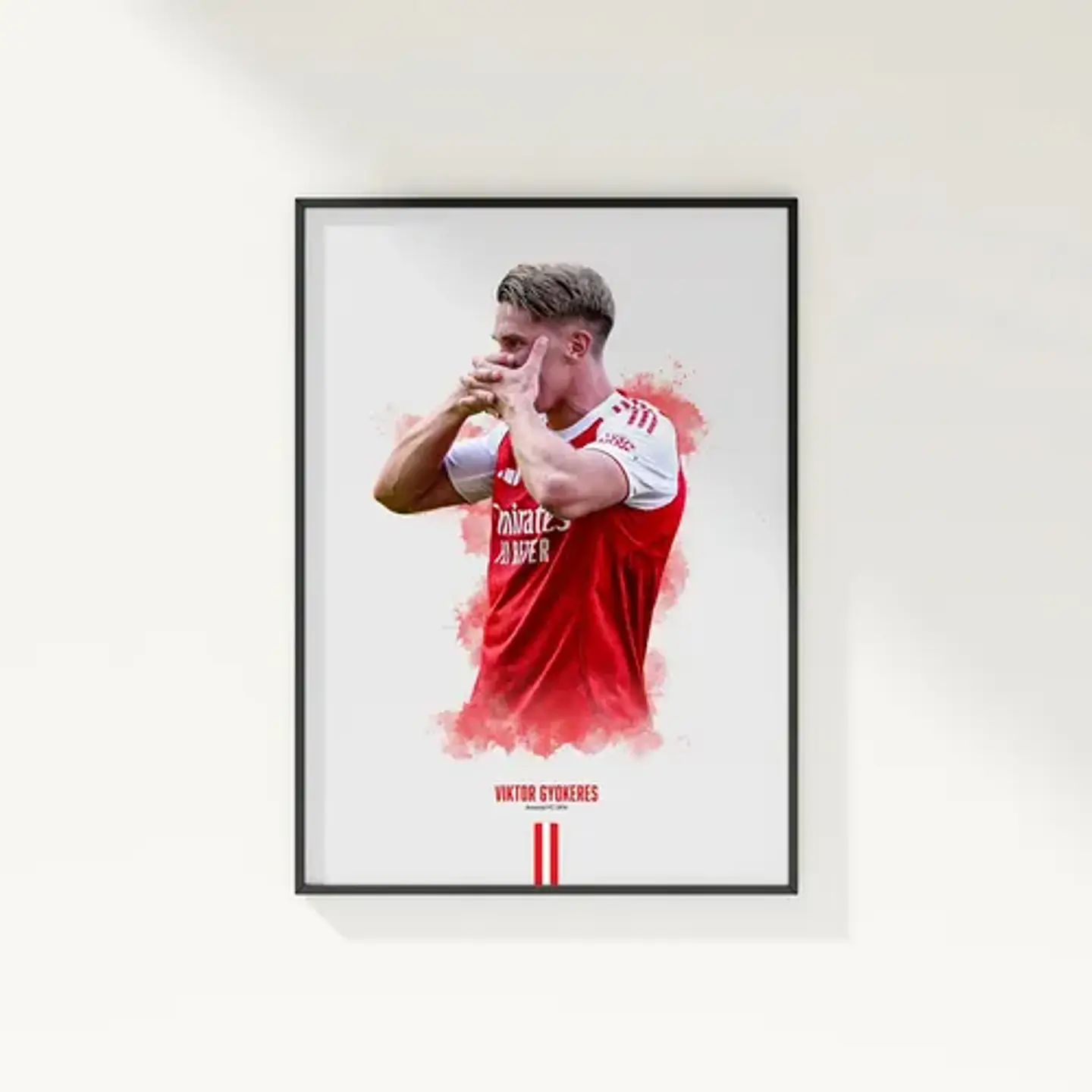 Cuadro Fútbol Viktor Gyökeres Arsenal + Marco 1
