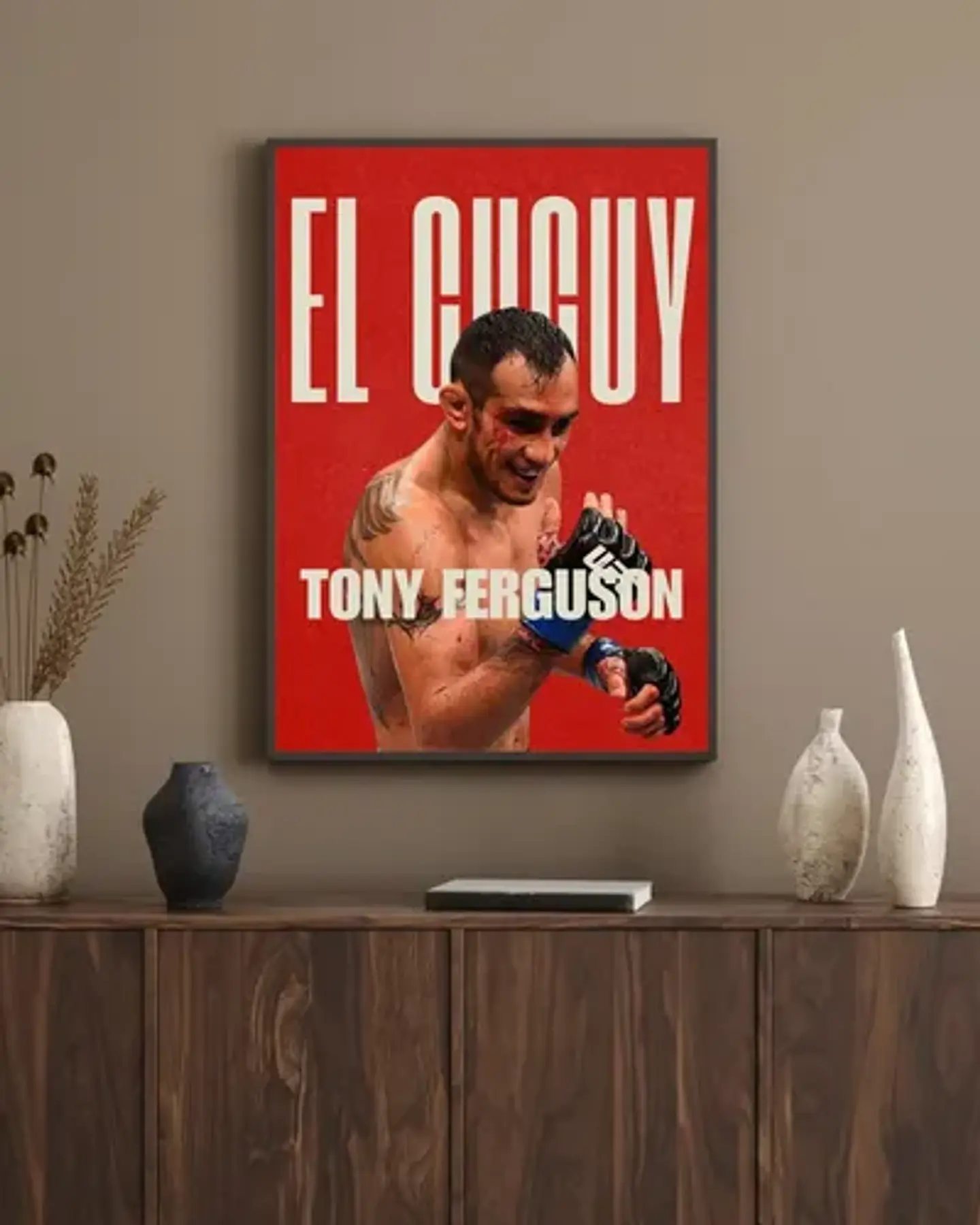 Cuadro Tony Ferguson El Cucuy Peso Ligero Ufc + Marco 1