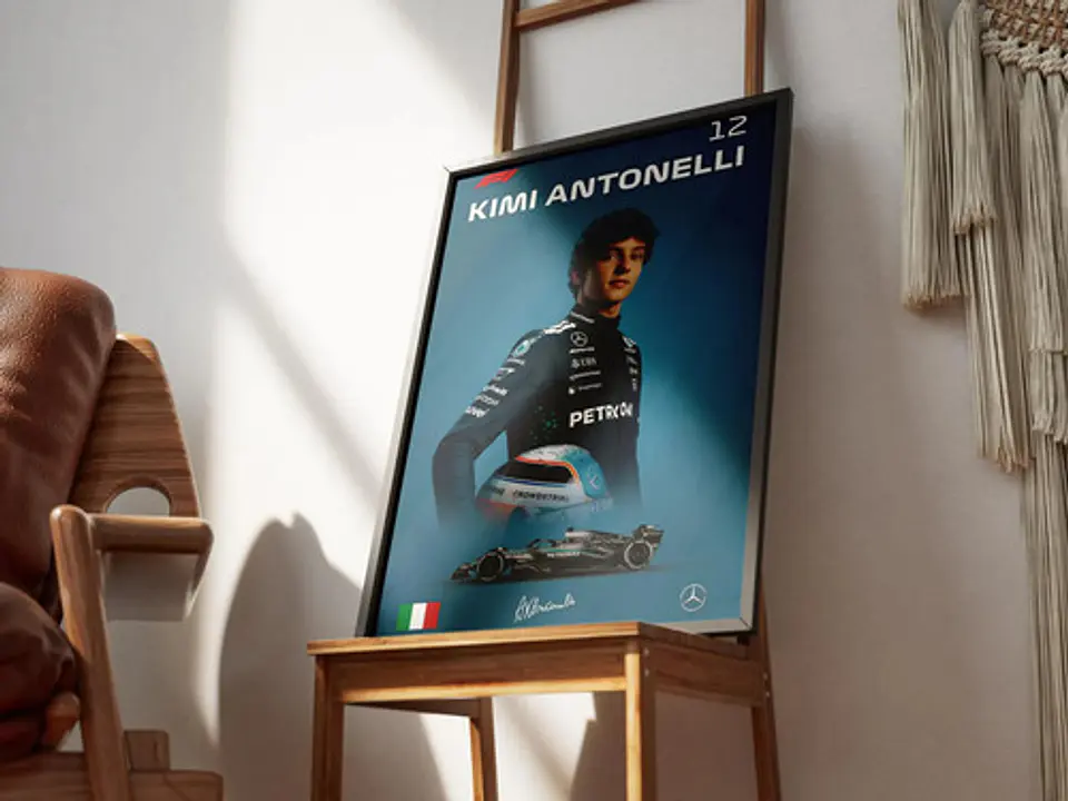 10 Cuadros Kimi Antonelli Mercedes Benz F1 Decoración 2