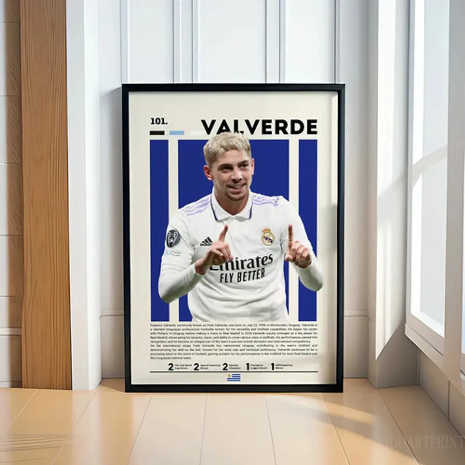 Cuadro Fútbol Federico Valverde El Halcón Real Madrid 1