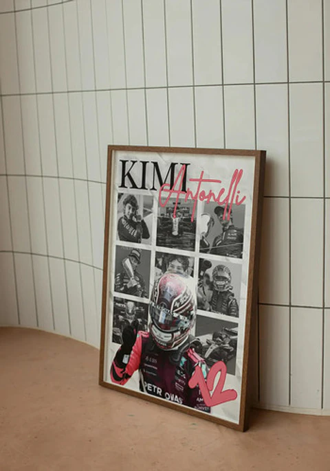10 Cuadros Kimi Antonelli Mercedes Benz F1 Decoración