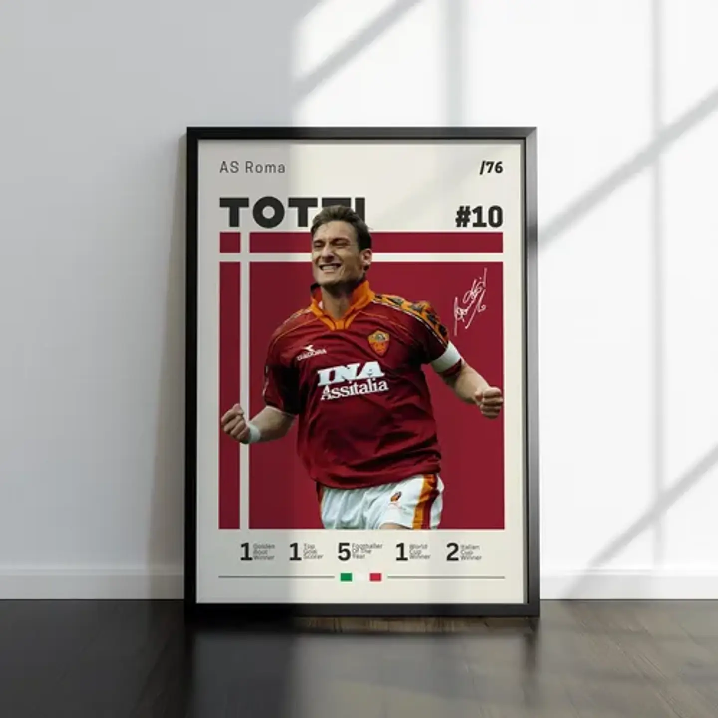 Cuadro Fútbol Francesco Totti Il Capitano As Roma Leyenda 1