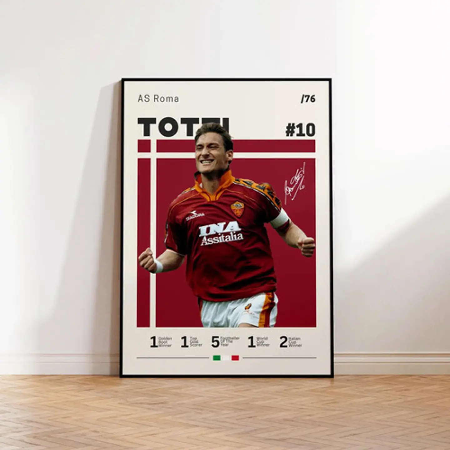 Cuadro Fútbol Francesco Totti Il Capitano As Roma Leyenda 3