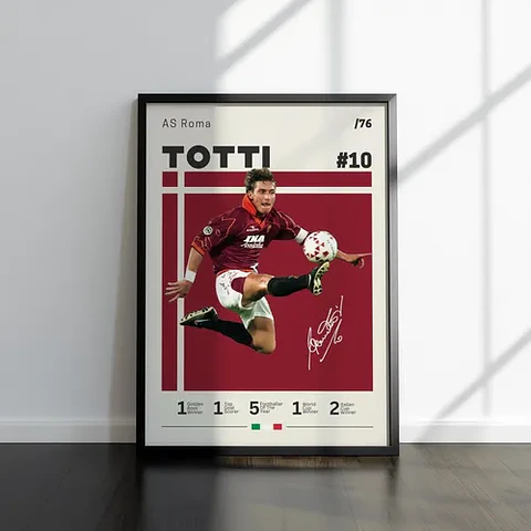 Cuadro Fútbol Francesco Totti Il Capitano As Roma Leyenda
