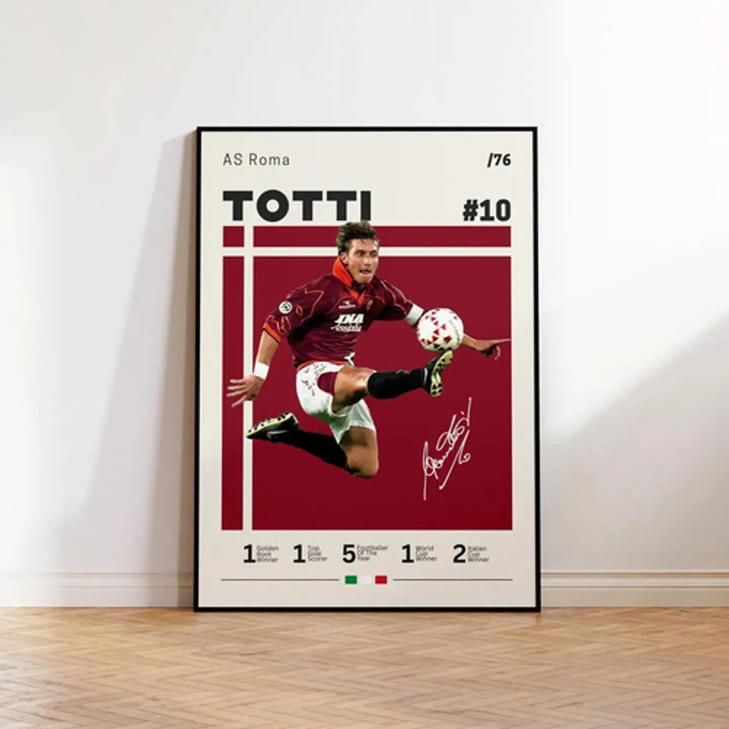 Cuadro Fútbol Francesco Totti Il Capitano As Roma Leyenda 3