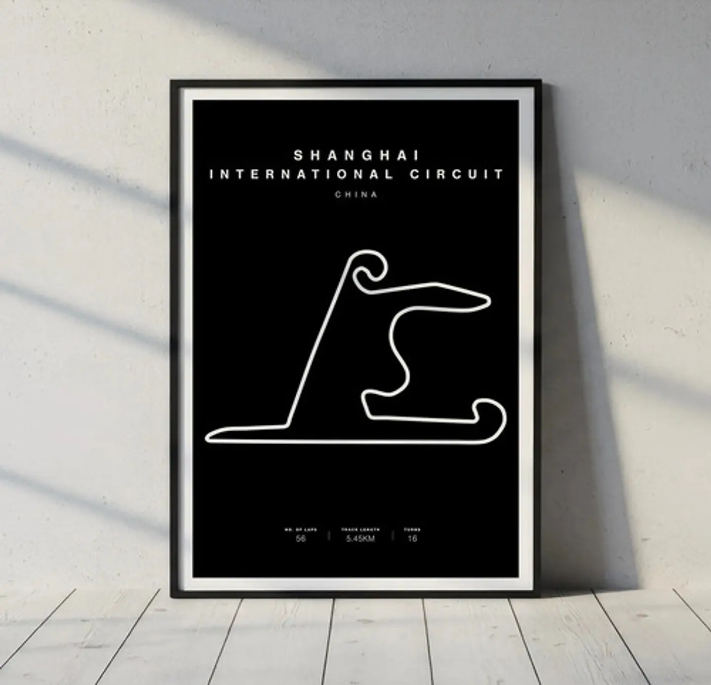 Cuadro Gran Premio De China F1 Circuito De Shanghái + Marco 1