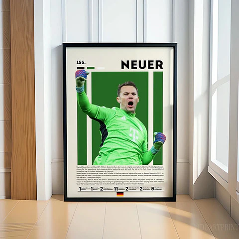 Cuadro Fútbol Manuel Neuer Muro Alemán Bayern Munich Portero