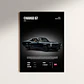 Cuadro Auto Ford Mustang Charge 1967 + Marco Negro - Miniatura 1