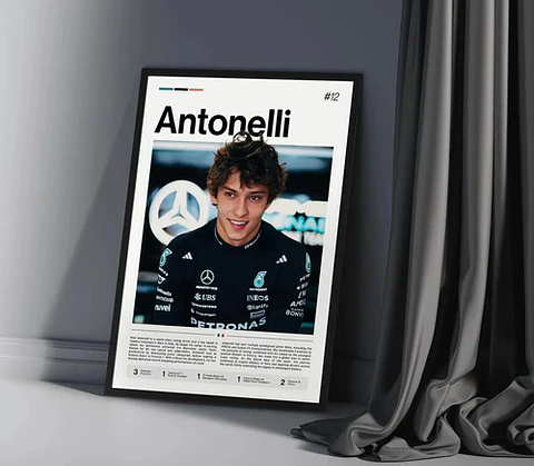 10 Cuadros Kimi Antonelli Mercedes Benz F1 Decoración