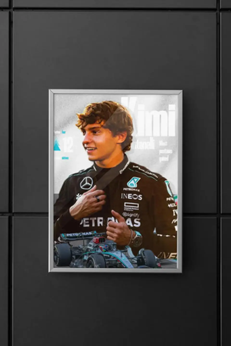 10 Cuadros Kimi Antonelli Mercedes Benz F1 Decoración 1