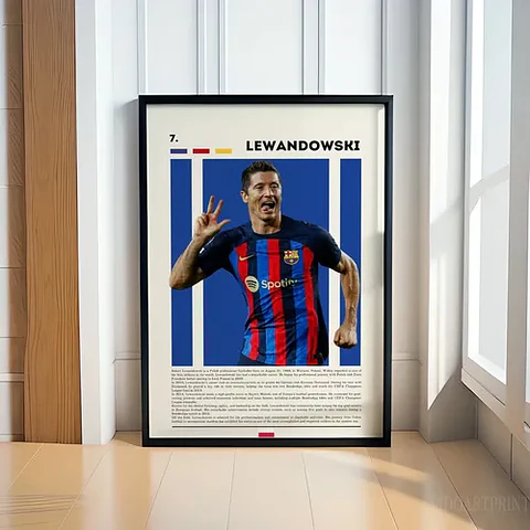 Cuadro Fútbol Robert Lewandowski Lewy Goleador