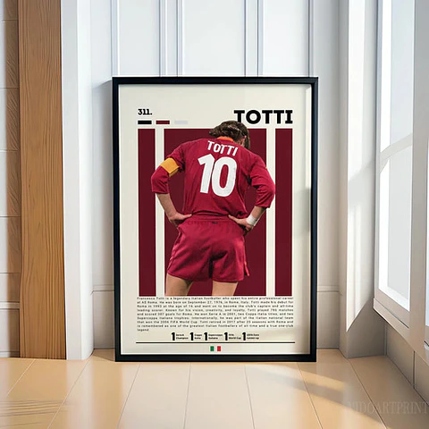 Cuadro Fútbol Francesco Totti Il Capitano As Roma Leyenda