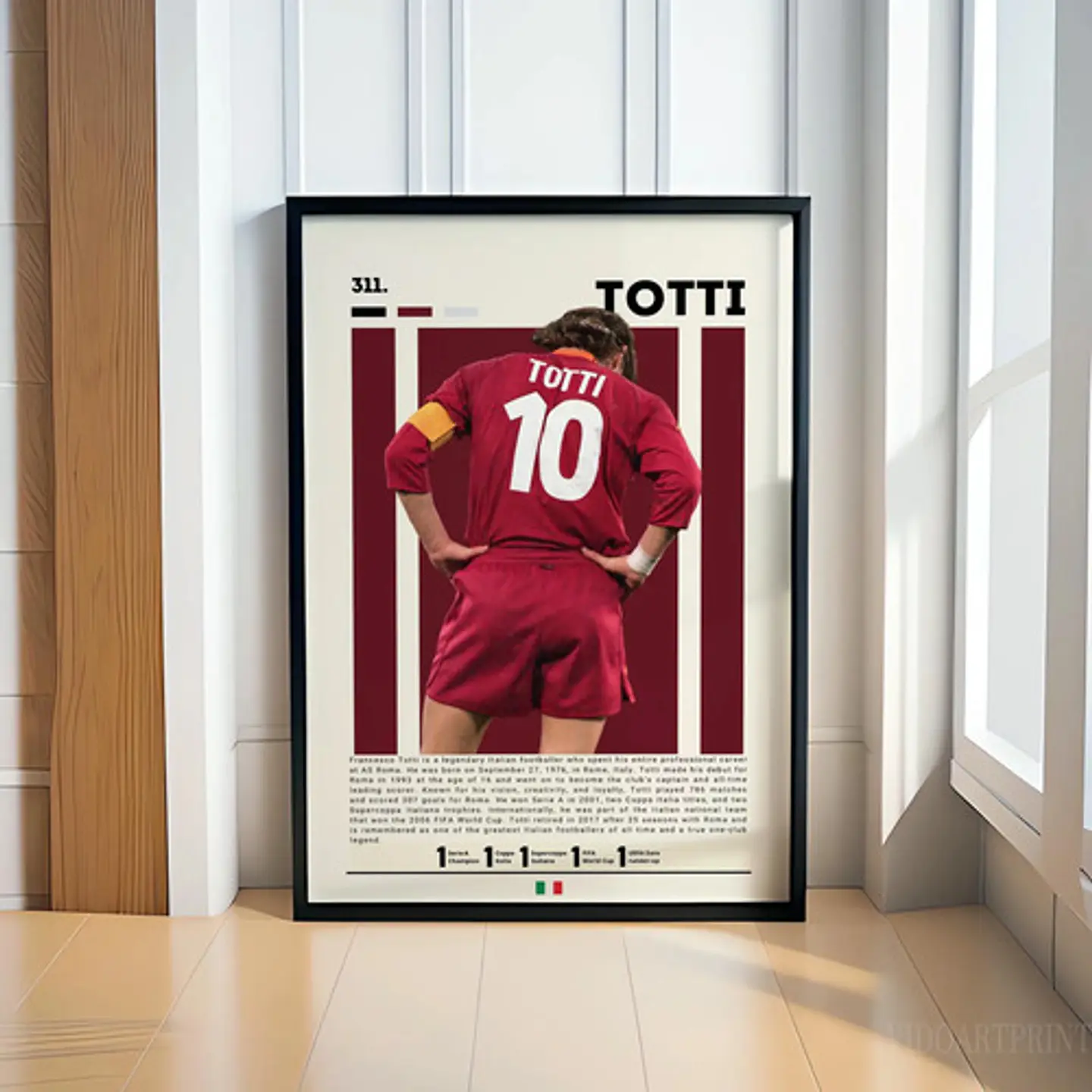 Cuadro Fútbol Francesco Totti Il Capitano As Roma Leyenda 1