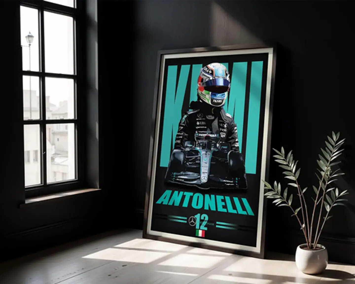 10 Cuadros Kimi Antonelli Mercedes Benz F1 Decoración 2
