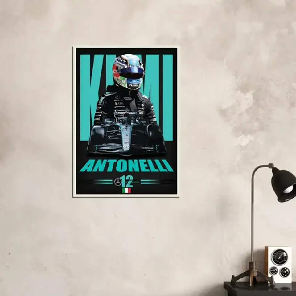 10 Cuadros Kimi Antonelli Mercedes Benz F1 Decoración 3