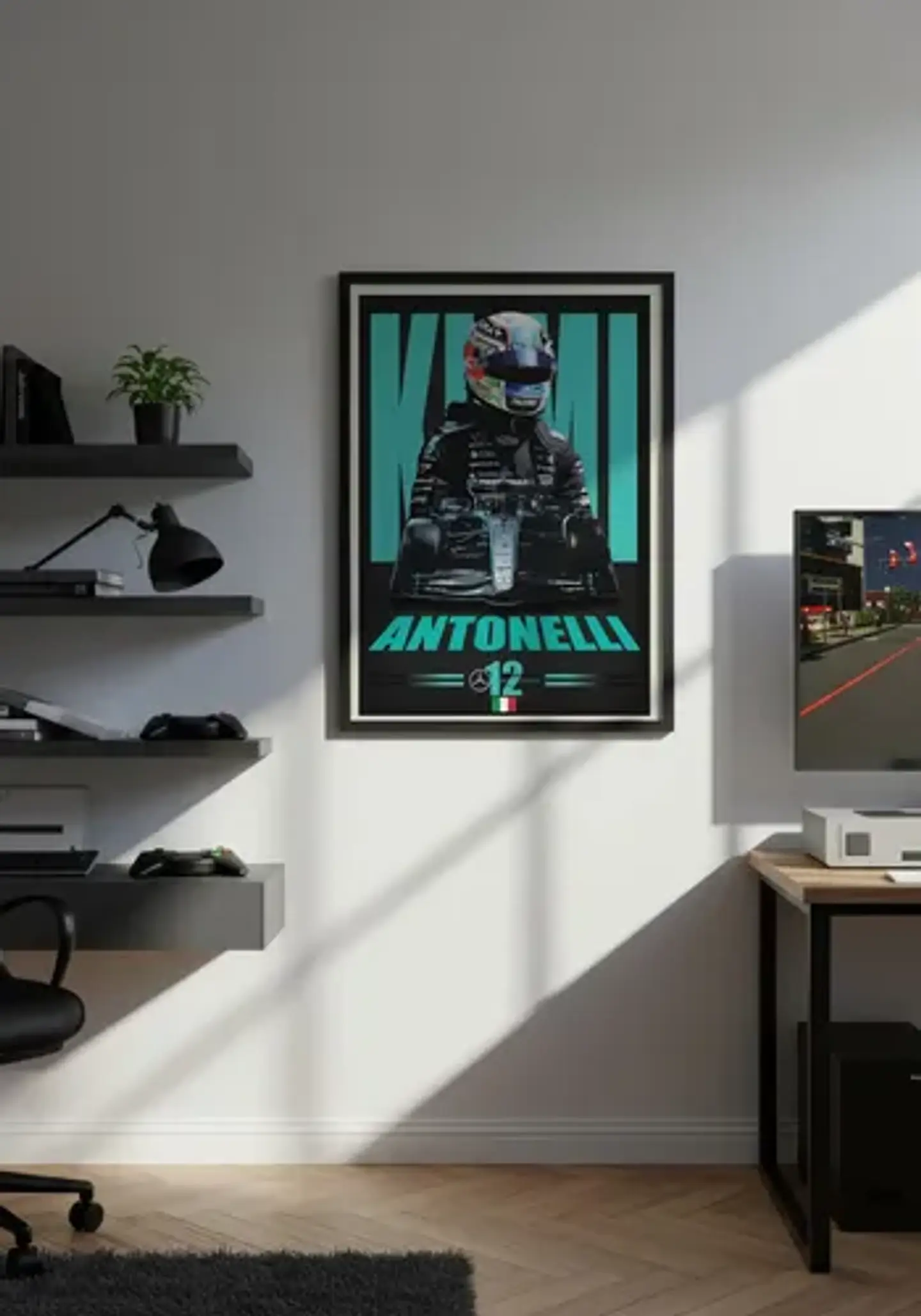 10 Cuadros Kimi Antonelli Mercedes Benz F1 Decoración 4