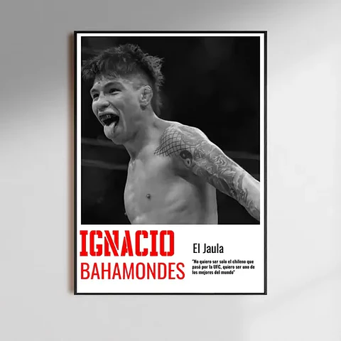 Cuadro Ufc Ignacio La Jaula Bahamondes Chile Mma + Marco