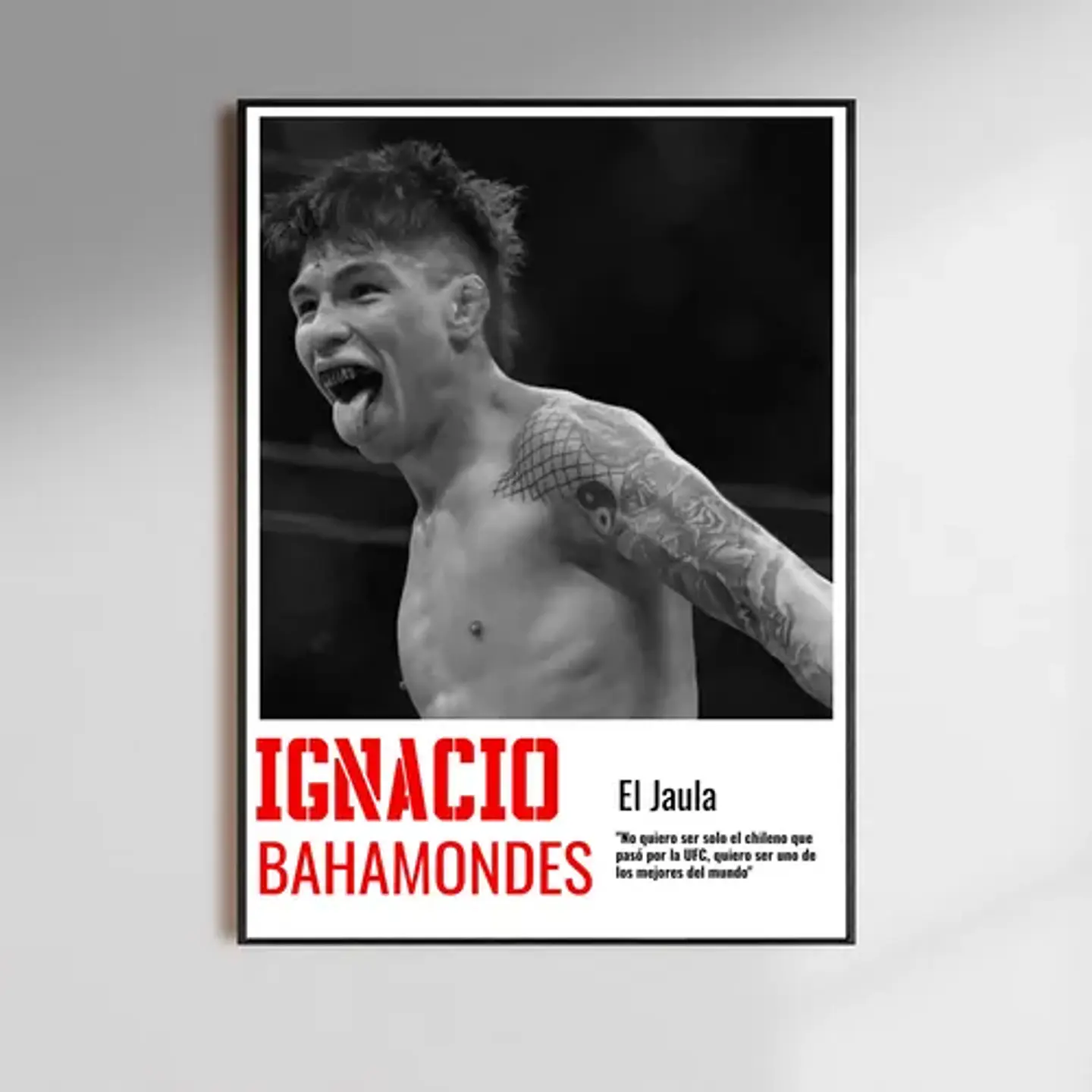 Cuadro Ufc Ignacio La Jaula Bahamondes Chile Mma + Marco 1