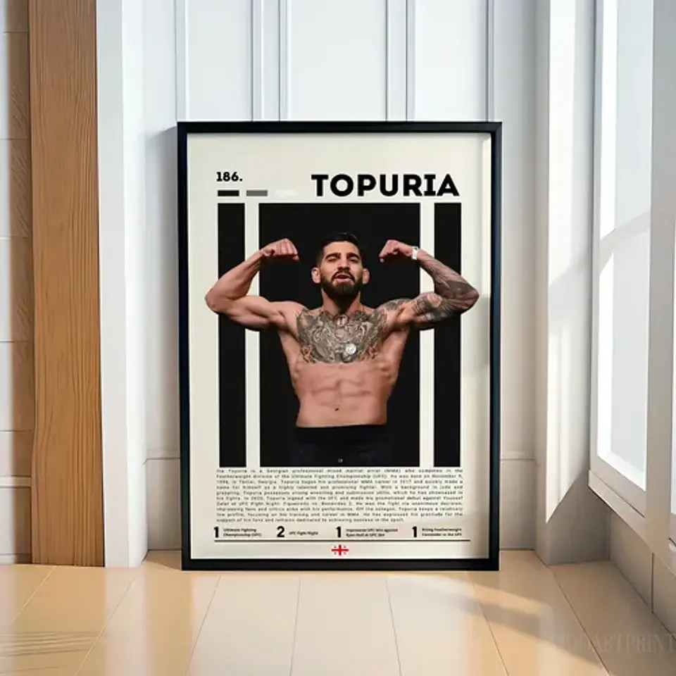 Cuadro Ufc Ilia Topuria El Matador Campeón Mma Artes Marcial 1