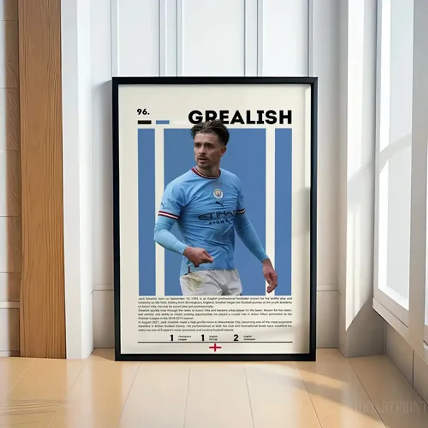 Cuadro Fútbol Jack Grealish Manchester City Inglaterra 1