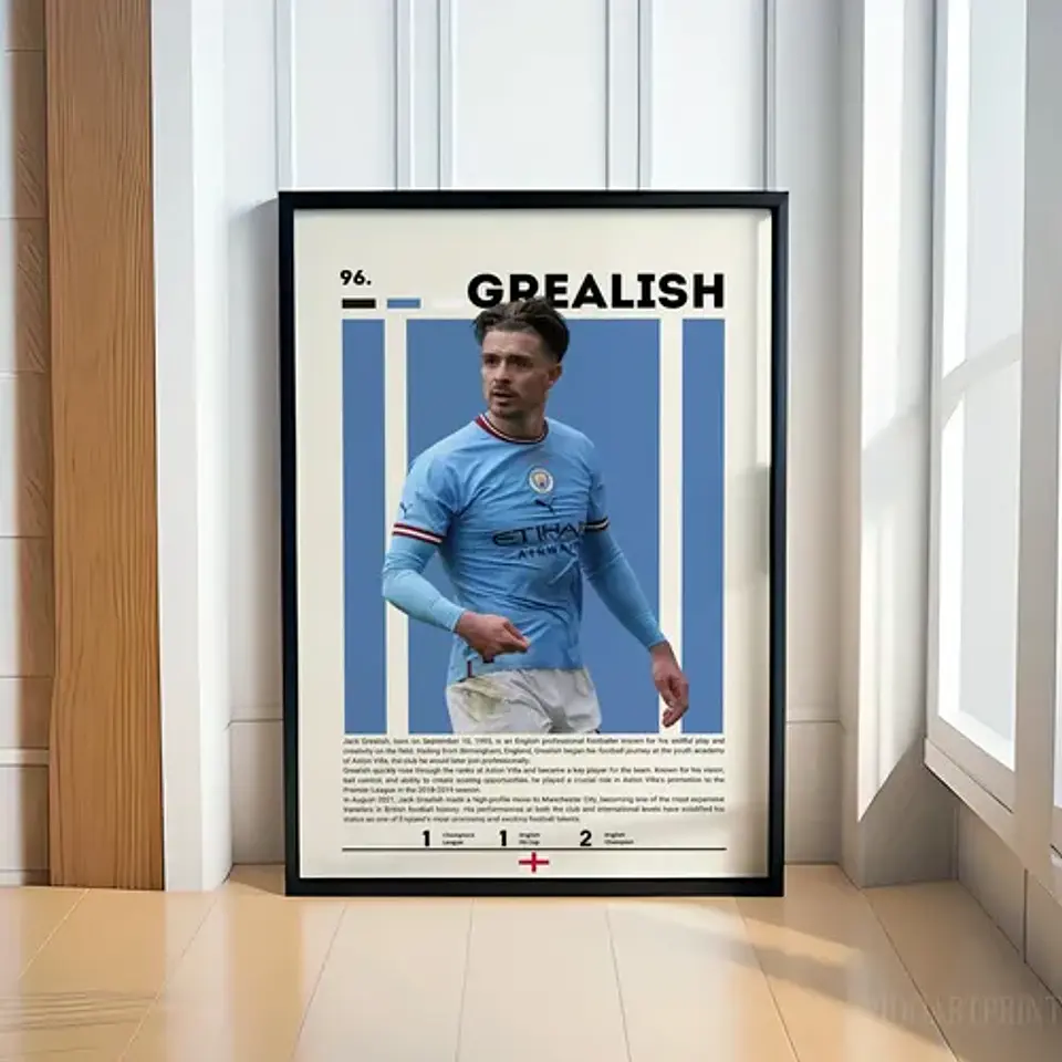 Cuadro Fútbol Jack Grealish Manchester City Inglaterra 1