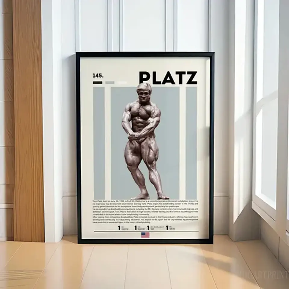 Cuadro Culturismo Tom Platz Leyenda Bodybuilding Piernas 1