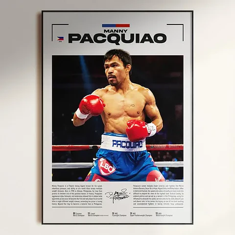 Cuadros Leyendas Boxeo Tyson, Ali, Pacquiao, Mayweather,usyk
