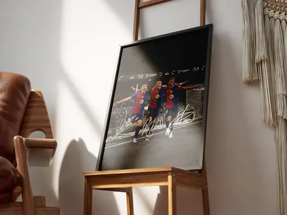 Cuadro Fc Barcelona Tridente | Lewandowski, Raphinha, Yamal 2