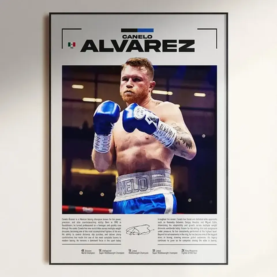 Cuadros Leyendas Boxeo Tyson, Ali, Pacquiao, Mayweather,usyk 2