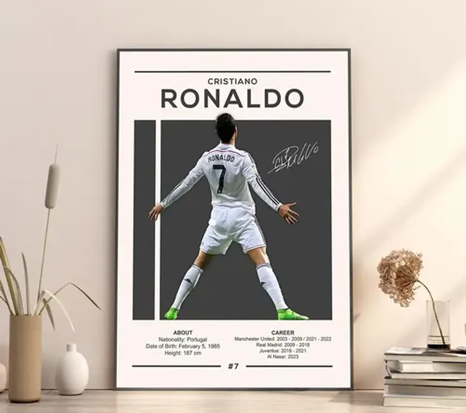 Cuadro Fútbol Cristiano Ronaldo Cr7 Real Madrid Leyenda 1